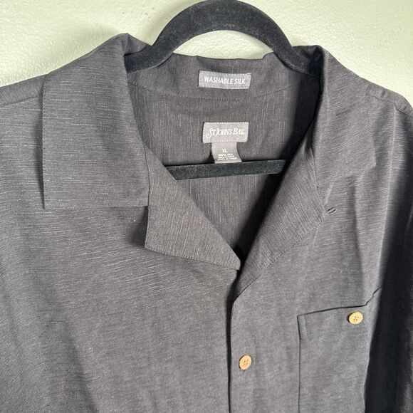 St John’s Bay Short Sleeve‎ Button Up Silk Vacation Hawaiian Shirt Mens XL EUC - Picture 4 of 9